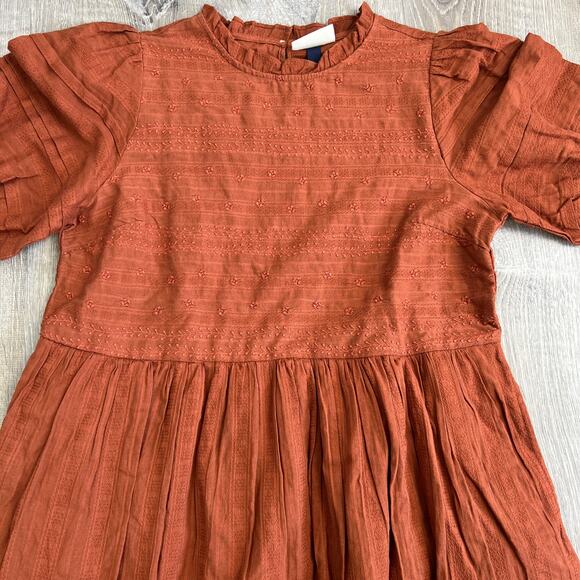 Universal Thread Women's Rust Short Sleeve Eyelet Dress - Size Large - NWT - Picture 3 of 9